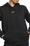 Nike Sportswear Phoenix Fleece Hoodie In Black/ Sail