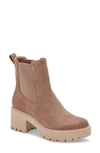 Dolce Vita Hoven H2o Waterproof Platform Lug Sole Bootie In Brown