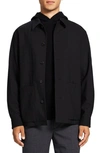 Theory Selk Wool Blend Chore Jacket In Black - 001