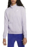 Nike Women's  Sportswear Club Fleece 1/2-zip Sweatshirt In Purple