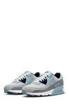 Nike Air Max 90 Sneaker In Platinum/ Worn Blue/ Obsidian