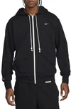 Nike Dri-fit Standard Issue Full Zip Hoodie In Black/pale Ivory