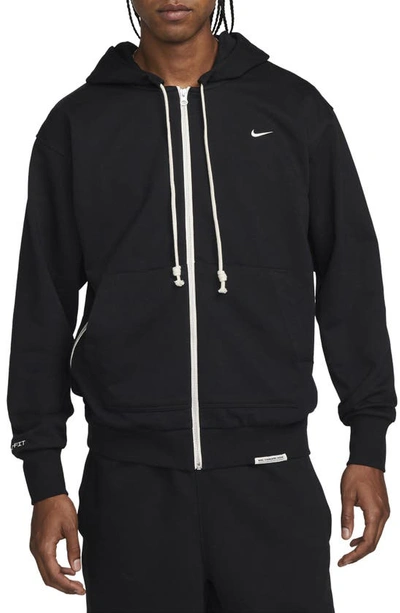 Nike Men's Standard Issue Dri-fit Full-zip Basketball Hoodie In Black