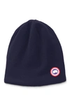 Canada Goose Standard Wool Blend Beanie In Navy Heather