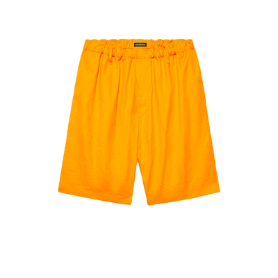 Balenciaga Cotton Shorts In Orange