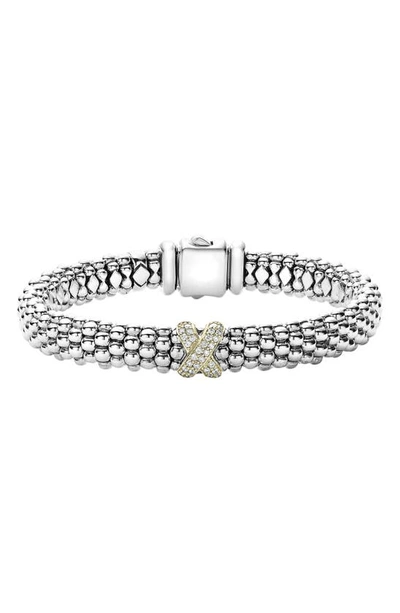 LAGOS DIAMOND LUX SINGLE STATION X BRACELET,05-81035-006