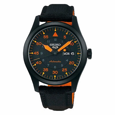 Pre-owned Seiko 5 Sports Srph33k1 Automatic Black Dial Black Nato Strap Men Watch Warranty In Dark Slate Gray