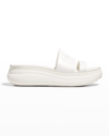 Rag & Bone Brixley Rubber Slide Flatform Sandals In White