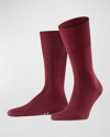 Falke Airport Wool-blend Socks In Barolo