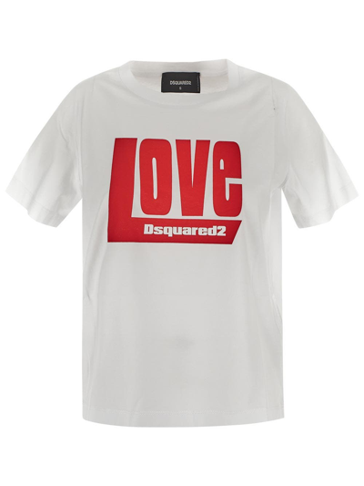 Dsquared2 Logo-print Short-sleeved T-shirt In White