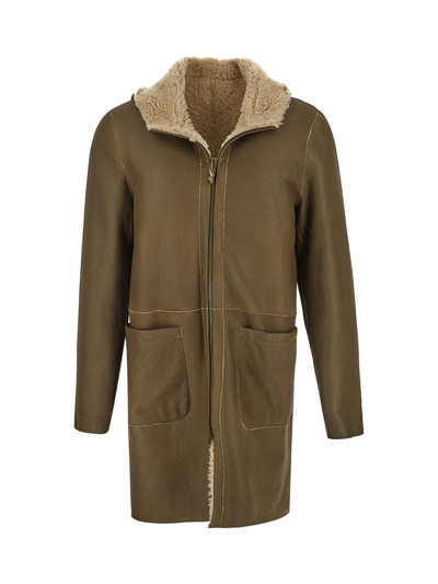 コート Salvatore Santoro Coats Salvatore Santoro Long Leather Coat In Green | ModeSens