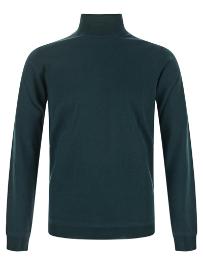 Goes Botanical High Neck Sweater In Green