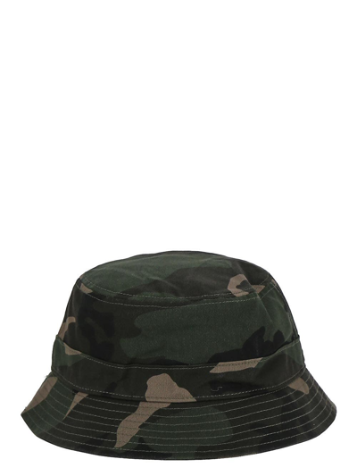 Heron Preston Camo Bucket Hat In Camo Green