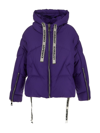 Khrisjoy Iconic Shiny Quilted Jacket In Purple