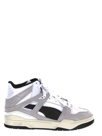 Puma Slipstream Heritage High-top Sneakers In  White-nimbus Cloud- Black