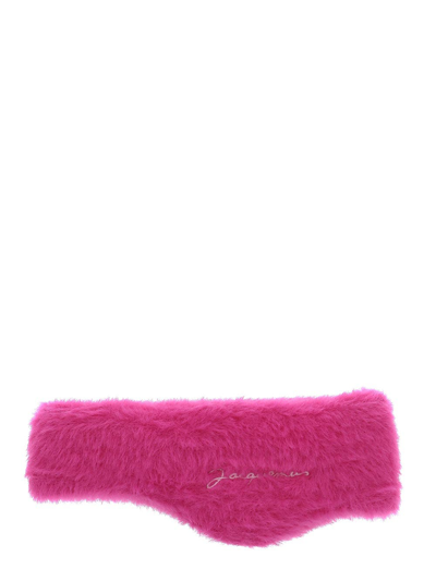 Jacquemus Le Bandeau Neve Logo Headband In Pink