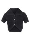 Jacquemus Black Le Papier 'le Cardigan Campana' Cardigan In Black