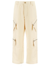 JACQUEMUS CARGO TROUSERS,22H226PA0261073WHITE