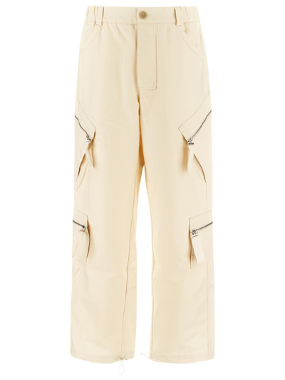 Jacquemus Off White Brown Straight Leg Pant