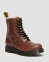 Dr. Martens' Serena Womens Leather Lace Up Combat Boots In Bräunen