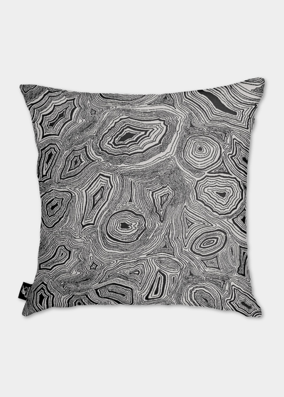 Fornasetti Losanghe Outdoor Cushion, 16"sq. In White/black