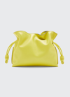 Loewe Flamenco Mini Napa Drawstring Clutch Bag In Lime Yellow