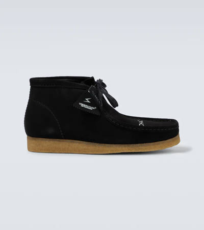 Clarks Originals X Undercover Wallabee Suede Boots In Black