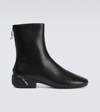 Raf Simons Solaris High Leather Ankle Boots In Black