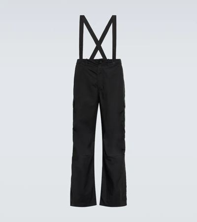 Our Legacy Audio Cargo Cotton-blend Flared Pants In Black Symbiont Poplin