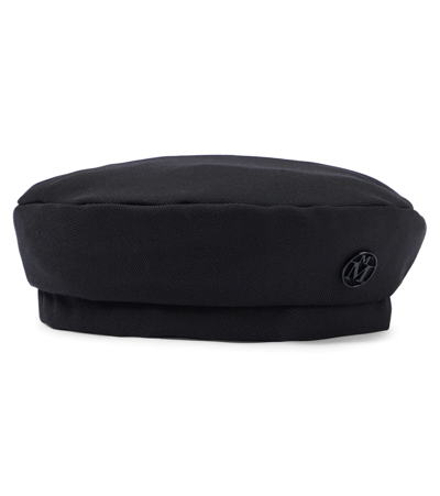 Maison Michel Kids' New Billy Wool Beret In Navy