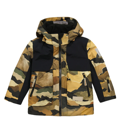 Molo Kids' Alpine Camouflage Ski Jacket In Autumn Camo