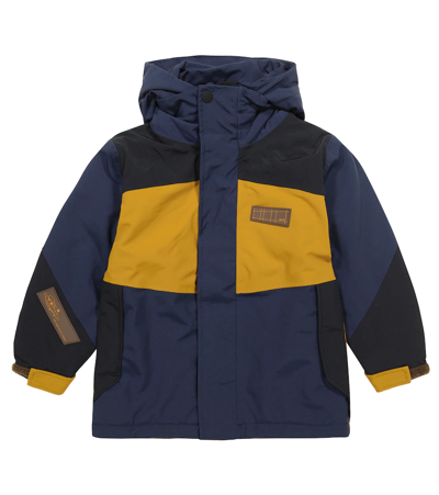 Molo Kids' Harrison Color-block Ski Jacket In Galaxy Block