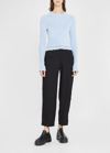 PROENZA SCHOULER WHITE LABEL CROPPED MOCK NECK SWEATER