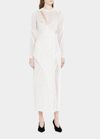 PROENZA SCHOULER EMBROIDERED LACE EVENING DRESS