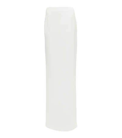 Monot Draped Crepe Maxi Skirt In White