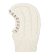 Simone Rocha Knitted Alpaca-blend Embellished Hat In Ivory/pearl/clear