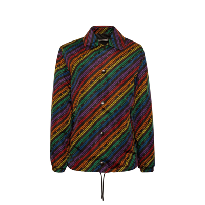 Givenchy Rainbow Chain Nylon Jacket In Black