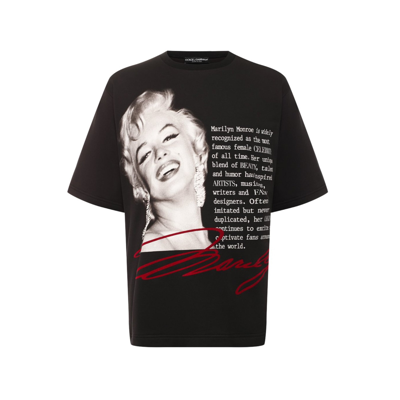 Dolce & Gabbana Marilyn Monroe T-shirt In Black