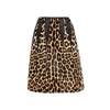 Bottega Veneta Leopard Print Calf Hair Skirt Women In Brown