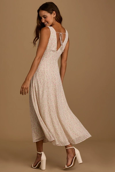 Lulus Your Only Darling Ivory Floral Print Sleeveless Midi Dress