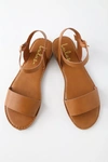 Lulus Hearts And Hashtags Tan Flat Sandal Heels In Tan