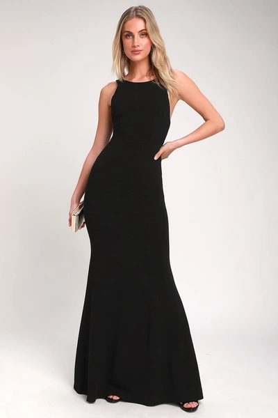 Lulus Dream About You Black Backless Maxi Dress