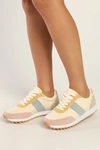 Dirty Laundry Desert Dog Ivory Multi Color Block Corduroy Sneakers In Ivory