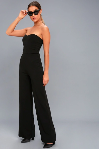 Lulus Edith Black Strapless Jumpsuit