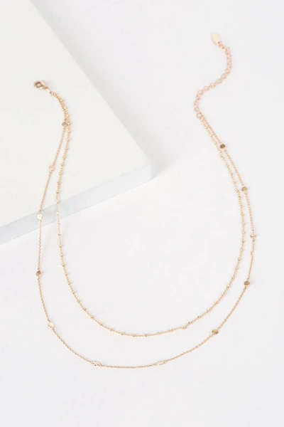 Lulus Keep It Dainty 14kt Gold Choker Necklace