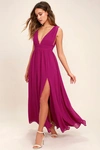 Lulus Heavenly Hues Magenta Maxi Dress In Magenta