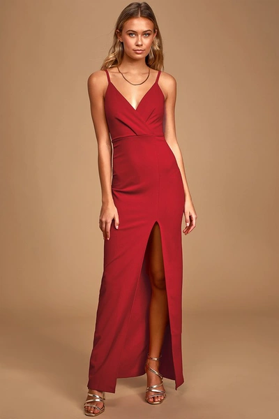 Lulus Love And Affection Red Lace Sleeveless Maxi Dress