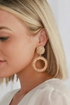 Lulus Creative Muse Gold Textured Circle Earrings In Gold