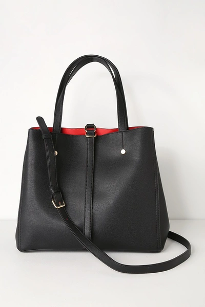 Lulus Back To Business Black Tote