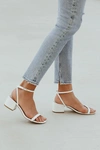Lulus Julie White Ankle Strap Sandal Heels In White